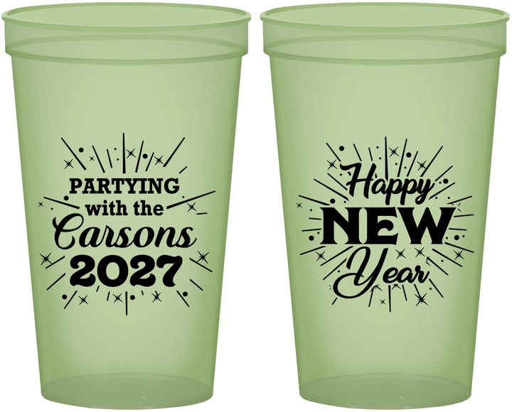 Custom New Years 22 oz Glow In The Dark Cups - 2027 Nye | 170020