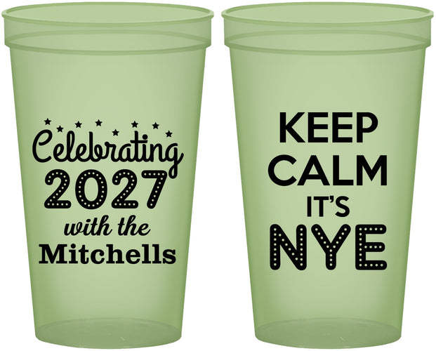 Custom New Years 22 oz Glow In The Dark Cups - 2027 Nye | 170025