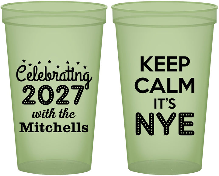 Custom New Years 22 oz Glow In The Dark Cups - 2027 Nye | 170025