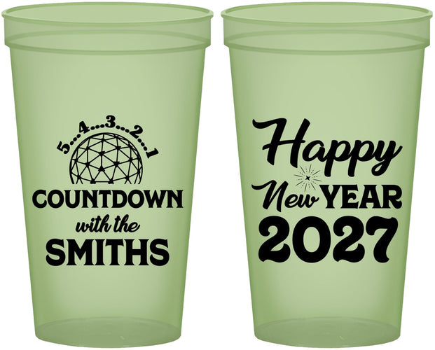 Custom New Years 22 oz Glow In The Dark Cups - 2027 Countdown | 170026