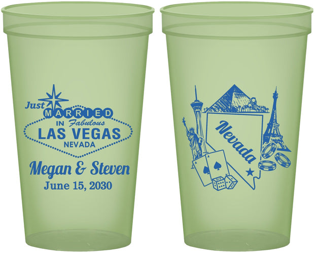 Custom Wedding 22 oz Glow In The Dark Cups - Nevada | 177