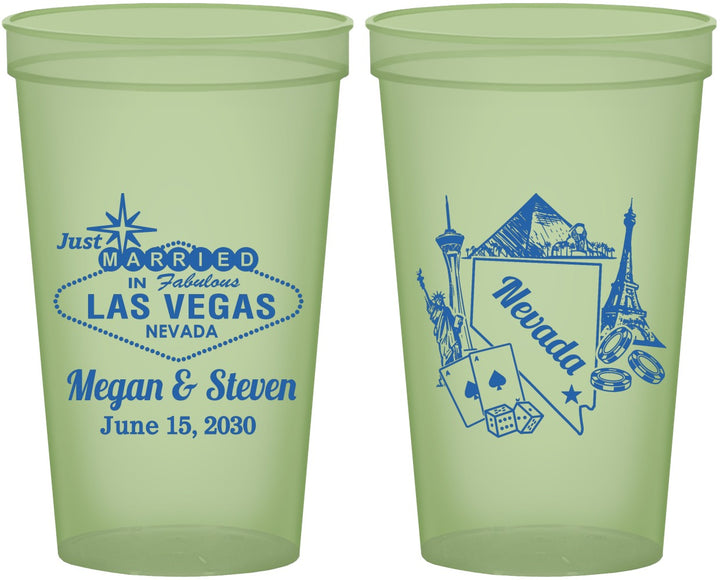 Custom Wedding 22 oz Glow In The Dark Cups - Nevada | 177