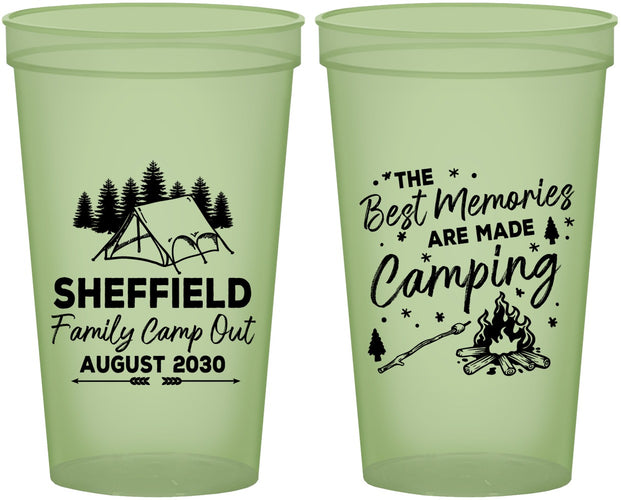 Custom Family Vacation 22 oz Glow In The Dark Cups - Camping Park | 180015