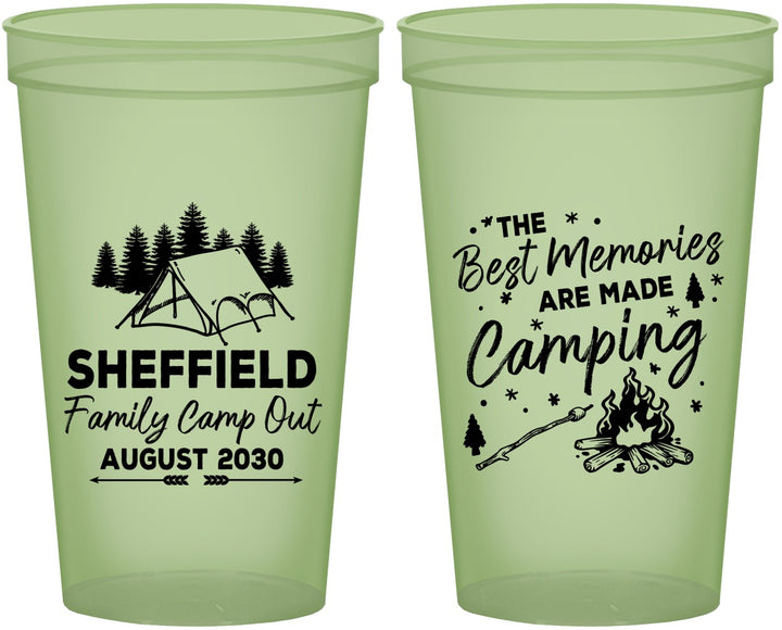 Custom Family Vacation 22 oz Glow In The Dark Cups - Camping Park | 180015