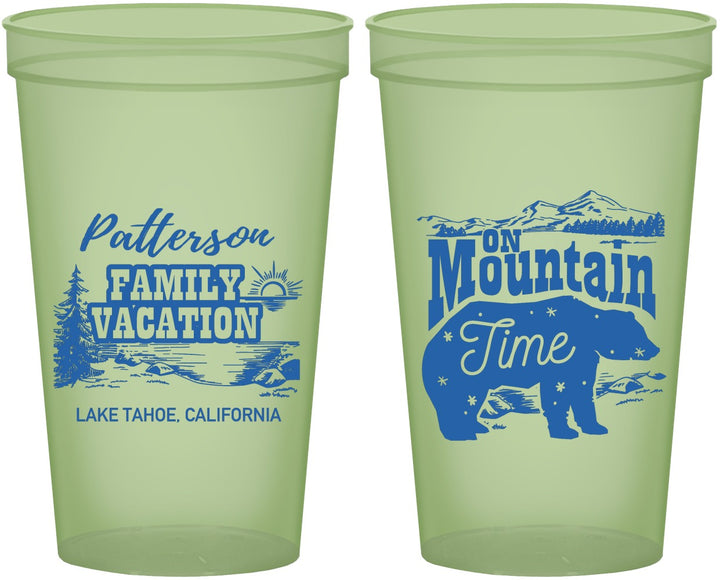Custom Family Vacation 22 oz Glow In The Dark Cups - Mountain | 180028