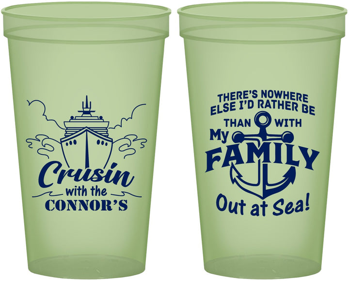 Custom Family Vacation 22 oz Glow In The Dark Cups - Nautical Cruise | 180031