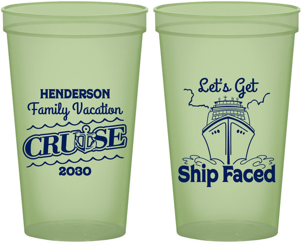 Custom Family Vacation 22 oz Glow In The Dark Cups - Cruise | 180038