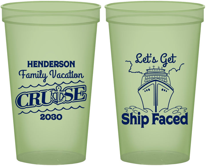 Custom Family Vacation 22 oz Glow In The Dark Cups - Cruise | 180038