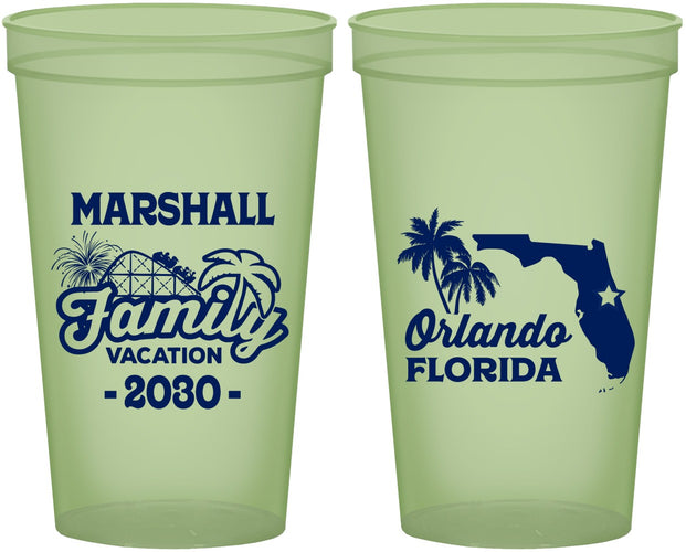 Custom Family Vacation 22 oz Glow In The Dark Cups - Orlando | 180043