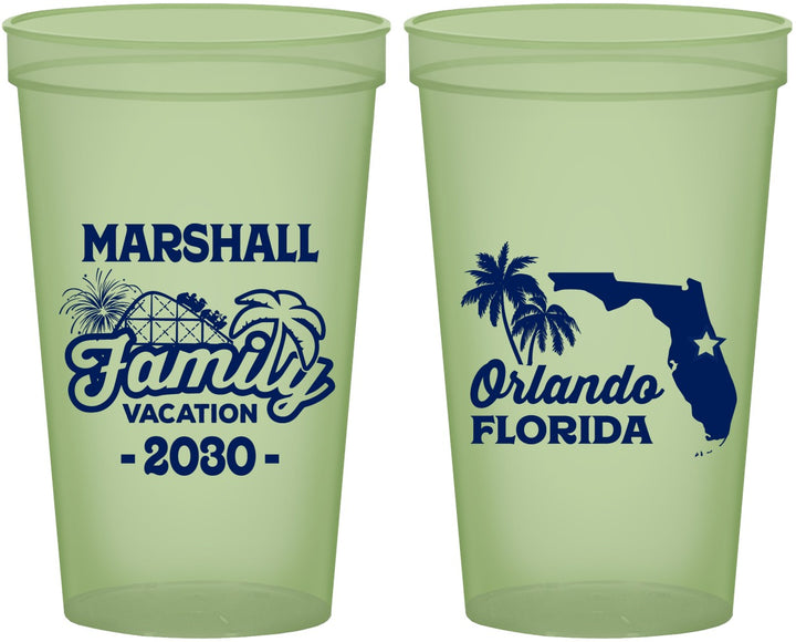 Custom Family Vacation 22 oz Glow In The Dark Cups - Orlando | 180043