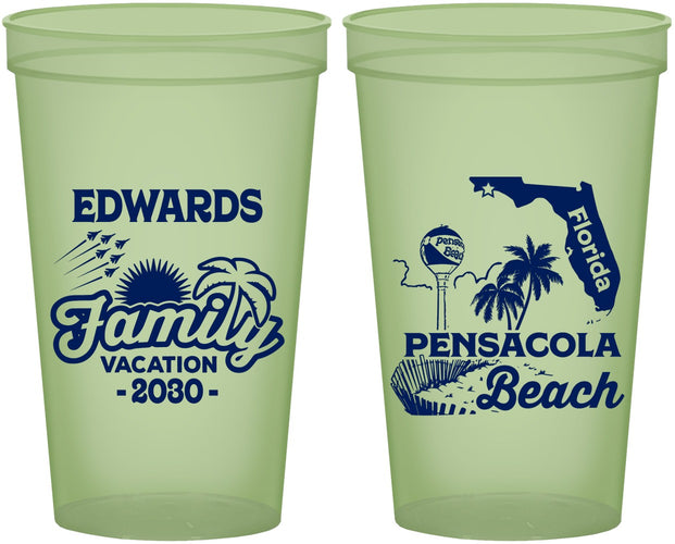 Custom Family Vacation 22 oz Glow In The Dark Cups - Florida | 180044
