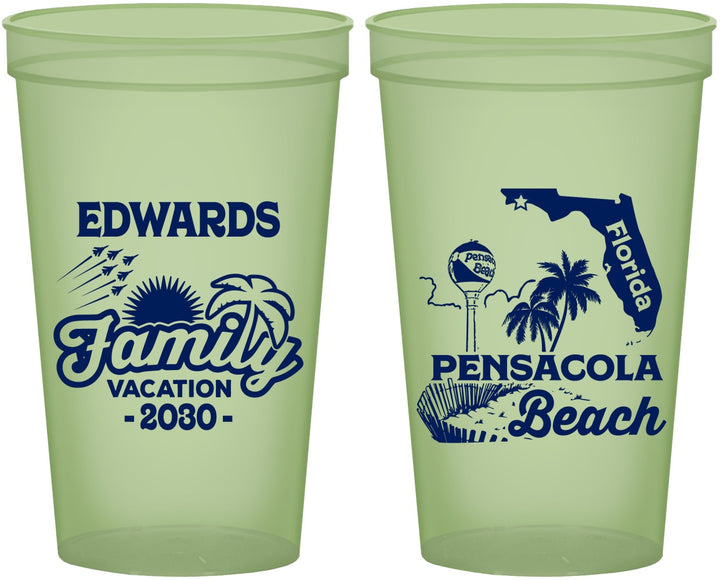 Custom Family Vacation 22 oz Glow In The Dark Cups - Florida | 180044