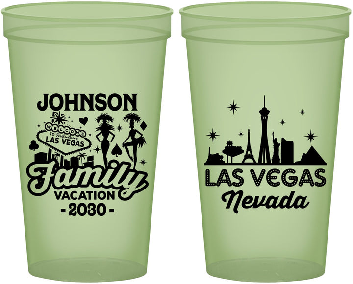 Custom Family Vacation 22 oz Glow In The Dark Cups - Las Vegas | 180048
