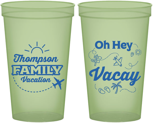 Custom Family Vacation 22 oz Glow In The Dark Cups - Beach | 180056