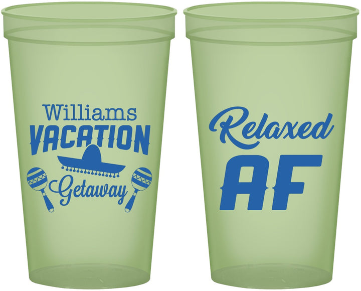 Custom Family Vacation 22 oz Glow In The Dark Cups - Beach | 180059