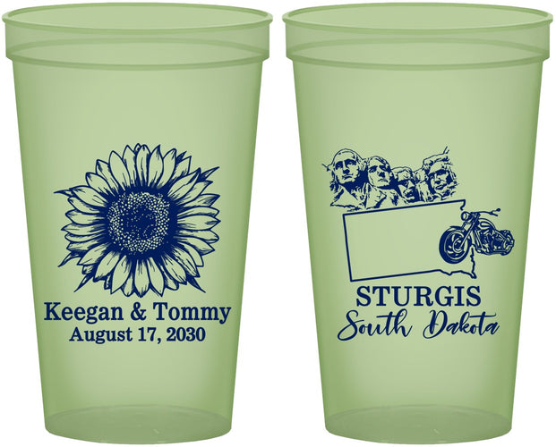 Custom Wedding 22 oz Glow In The Dark Cups - South Dakota | 190