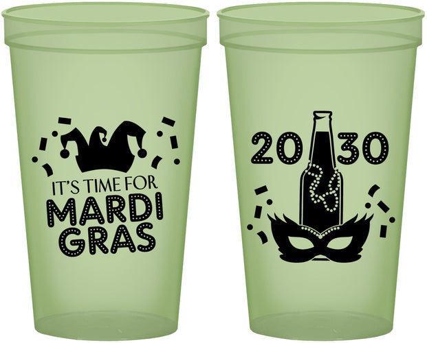 Custom Mardi Gras 22 oz Glow In The Dark Cups - New Orleans | 190003