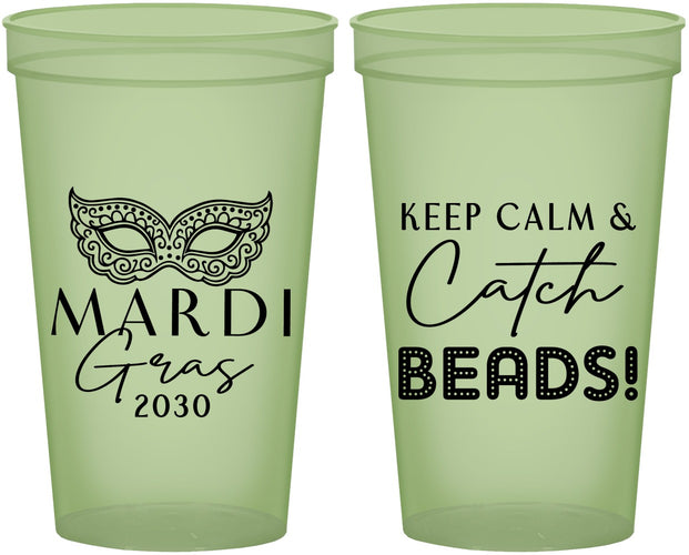Custom Mardi Gras 22 oz Glow In The Dark Cups - Beads Nola | 190007