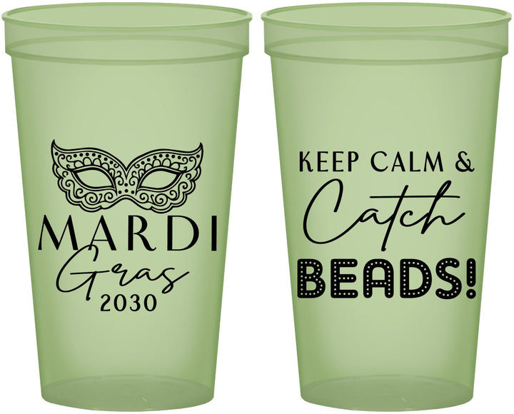Custom Mardi Gras 22 oz Glow In The Dark Cups - Beads Nola | 190007
