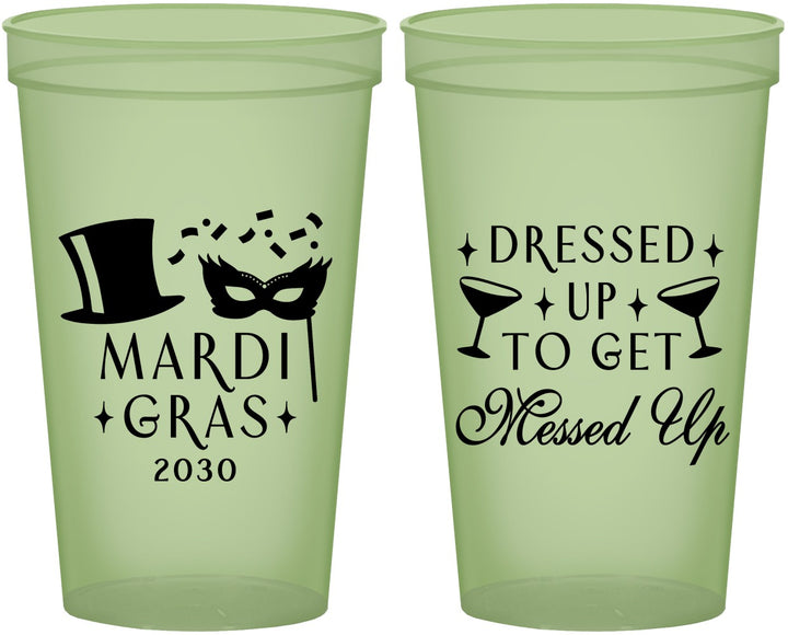 Custom Mardi Gras 22 oz Glow In The Dark Cups - Fleur De Lis | 190015