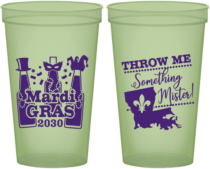 Custom Mardi Gras 22 oz Glow In The Dark Cups - Beads Nola | 190017