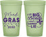 Custom Mardi Gras 22 oz Glow In The Dark Cups - Big Bead Fleur De Lis | 190018