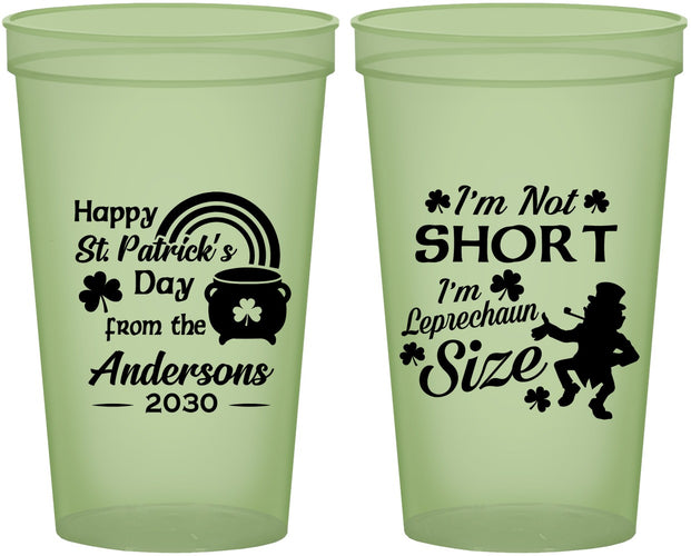 Custom St Patricks Day 22 oz Glow In The Dark Cups - Leprechaun | 200001