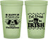 Custom St Patricks Day 22 oz Glow In The Dark Cups - Eat Drink Be Irish | 200002