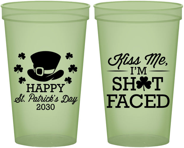 Custom St Patricks Day 22 oz Glow In The Dark Cups - Leprechaun | 200009