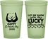 Custom St Patricks Day 22 oz Glow In The Dark Cups - Shamrocks | 200015