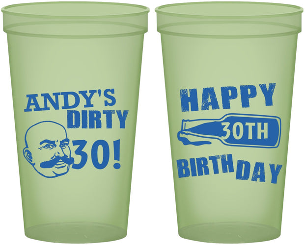 Custom Birthday 22 oz Glow In The Dark Cups - 30th | 20012