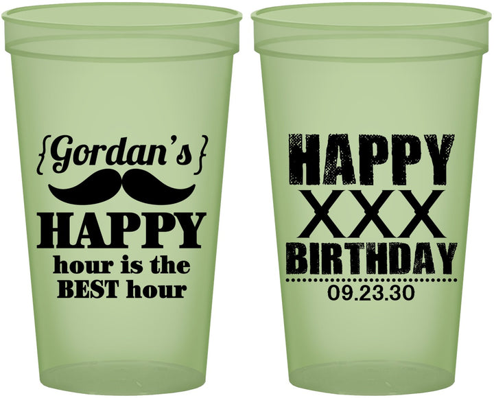 Custom Birthday 22 oz Glow In The Dark Cups - 30th | 20013