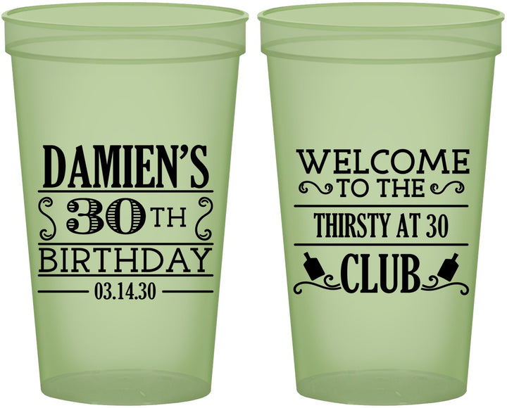 Custom Birthday 22 oz Glow In The Dark Cups - 30th | 20016