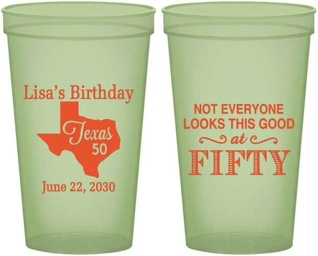 Custom Birthday 22 oz Glow In The Dark Cups - 50th | 20051
