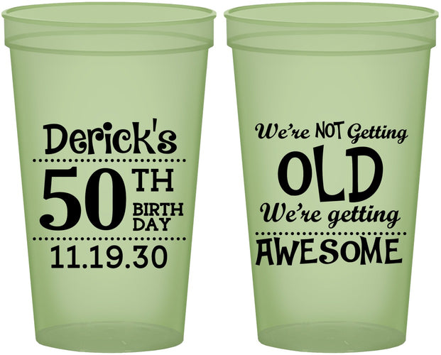Custom Birthday 22 oz Glow In The Dark Cups - 50th | 20052