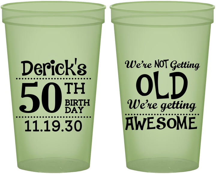 Custom Birthday 22 oz Glow In The Dark Cups - 50th | 20052