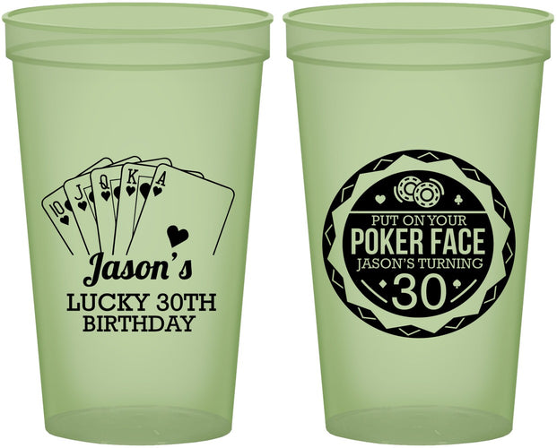 Custom Birthday 22 oz Glow In The Dark Cups - 30th Las Vegas | 20060