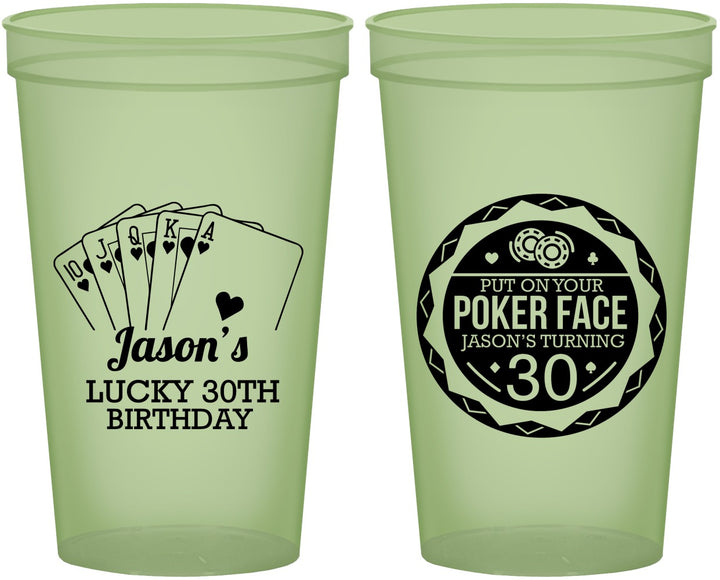 Custom Birthday 22 oz Glow In The Dark Cups - 30th Las Vegas | 20060