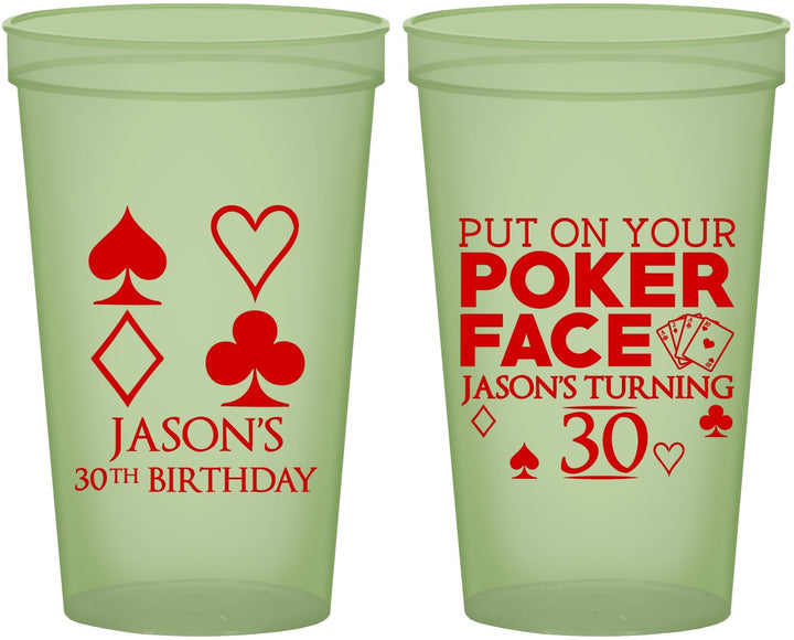 Custom Birthday 22 oz Glow In The Dark Cups - 30th Las Vegas | 20062