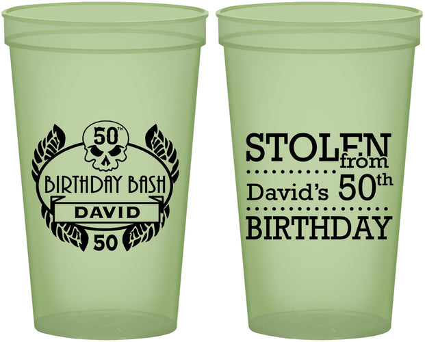 Custom Birthday 22 oz Glow In The Dark Cups - 50th | 20068