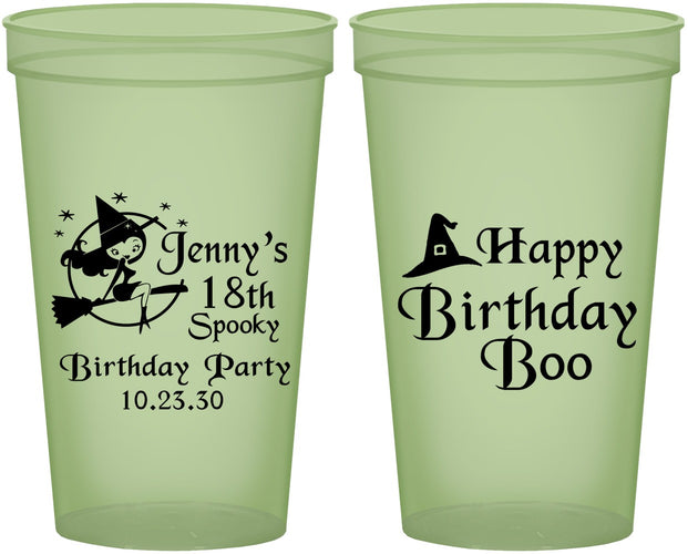 Custom Birthday 22 oz Glow In The Dark Cups - 18th Halloween | 20081