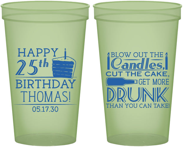 Custom Birthday 22 oz Glow In The Dark Cups - 25th | 20091