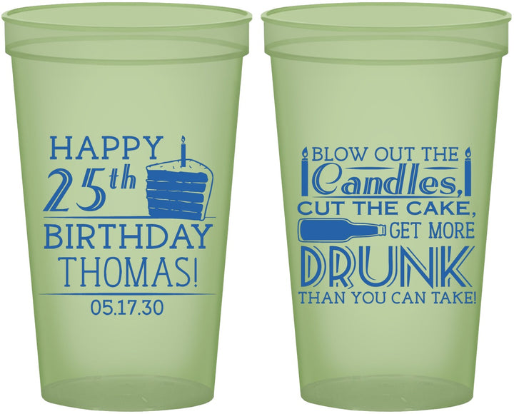 Custom Birthday 22 oz Glow In The Dark Cups - 25th | 20091