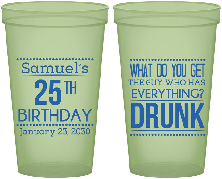 Custom Birthday 22 oz Glow In The Dark Cups - 25th | 20094