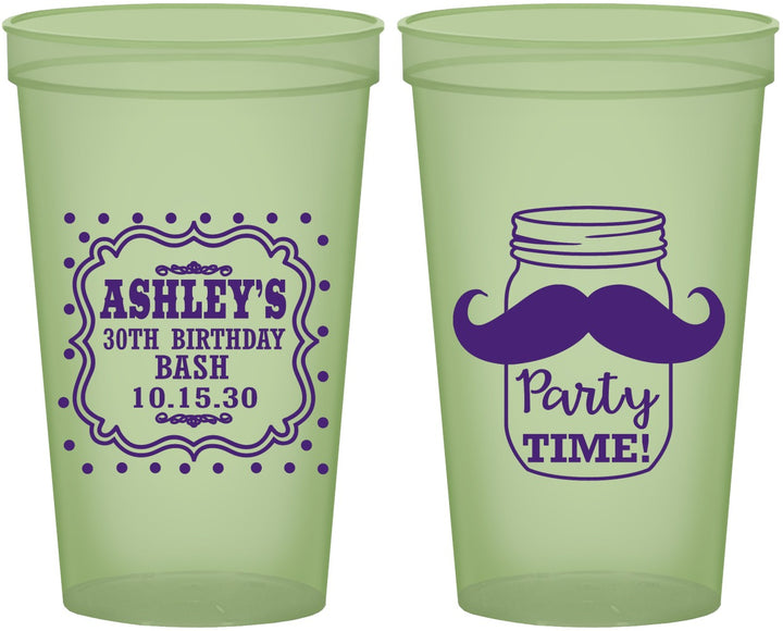 Custom Birthday 22 oz Glow In The Dark Cups - 20th | 20096