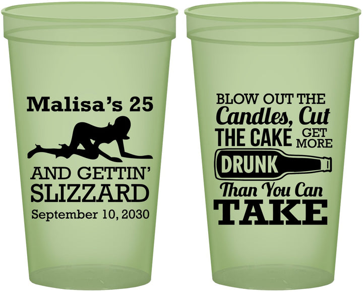 Custom Birthday 22 oz Glow In The Dark Cups - 25th Strip Club | 20102