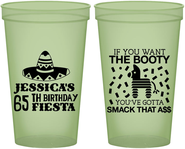 Custom Birthday 22 oz Glow In The Dark Cups - 65th Mexico | 20108