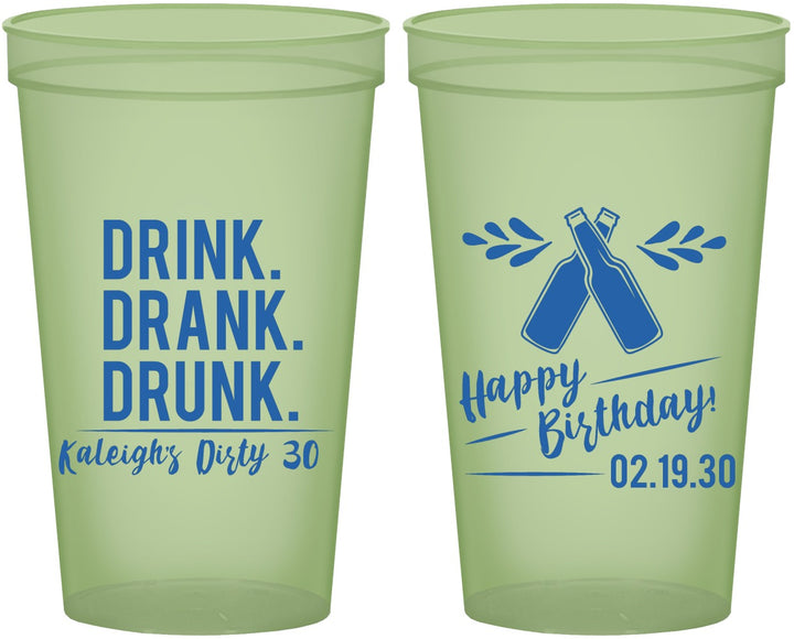 Custom Birthday 22 oz Glow In The Dark Cups - 30th Dirty | 20110