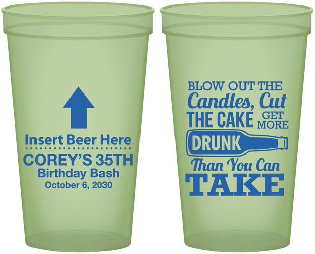 Custom Birthday 22 oz Glow In The Dark Cups - 35th | 20111