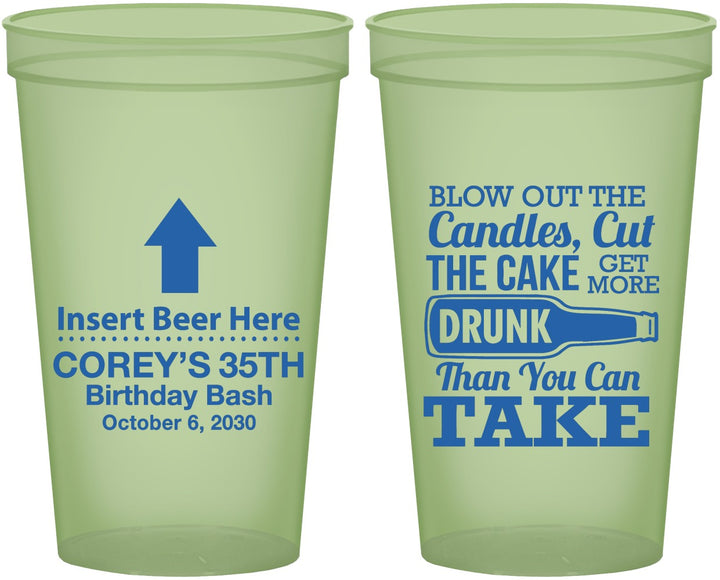 Custom Birthday 22 oz Glow In The Dark Cups - 35th | 20111